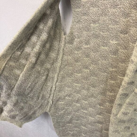 NWT Aris A Open Front Fuzzy Cardigan S/M Small Medium Beige Knit Boho Textured - Picture 8 of 11